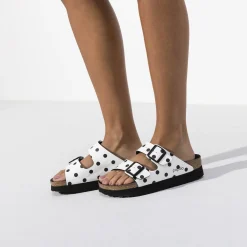 Cheap Birkenstock Arizona White Black Dots