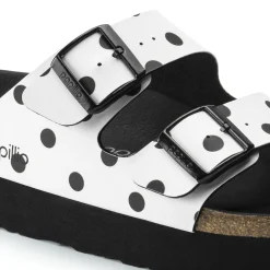 Cheap Birkenstock Arizona White Black Dots