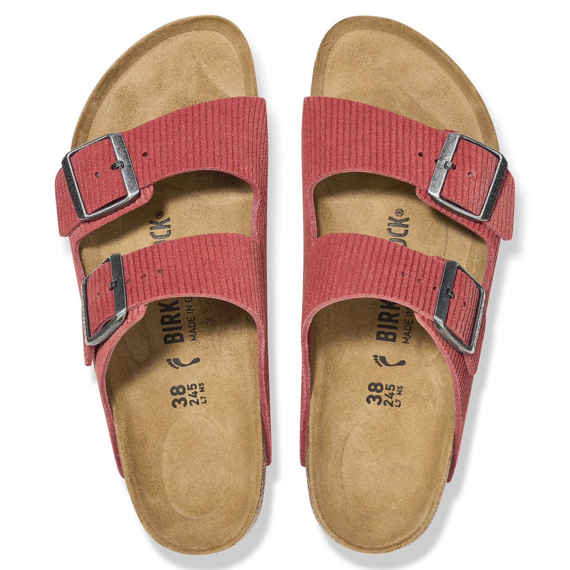 Shop Birkenstock Arizona Corduroy Sienna Red