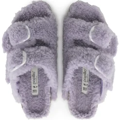 Best Sale Birkenstock Arizona Big Buckle Lammeskind Purple Fog