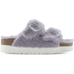 Best Sale Birkenstock Arizona Big Buckle Lammeskind Purple Fog