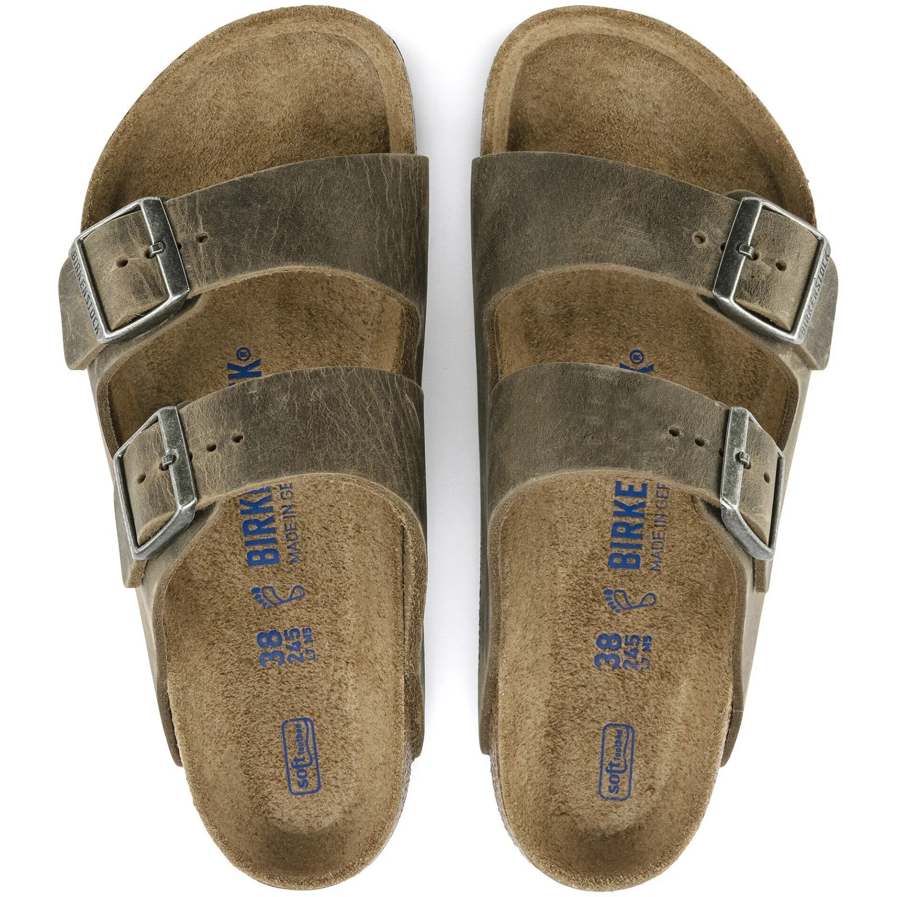 Clearance Birkenstock Arizona Blod Fodseng Faded Khaki