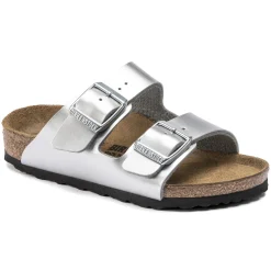 Shop Birkenstock Arizona Kids Electric Metallic Silver