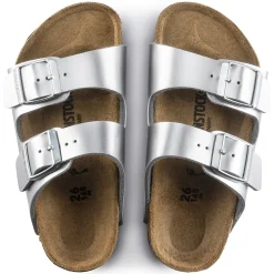 Shop Birkenstock Arizona Kids Electric Metallic Silver