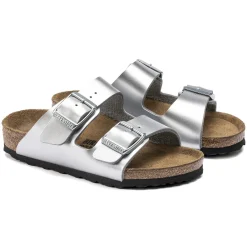 Shop Birkenstock Arizona Kids Electric Metallic Silver