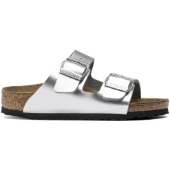 Shop Birkenstock Arizona Kids Electric Metallic Silver