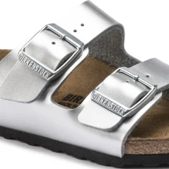 Shop Birkenstock Arizona Kids Electric Metallic Silver