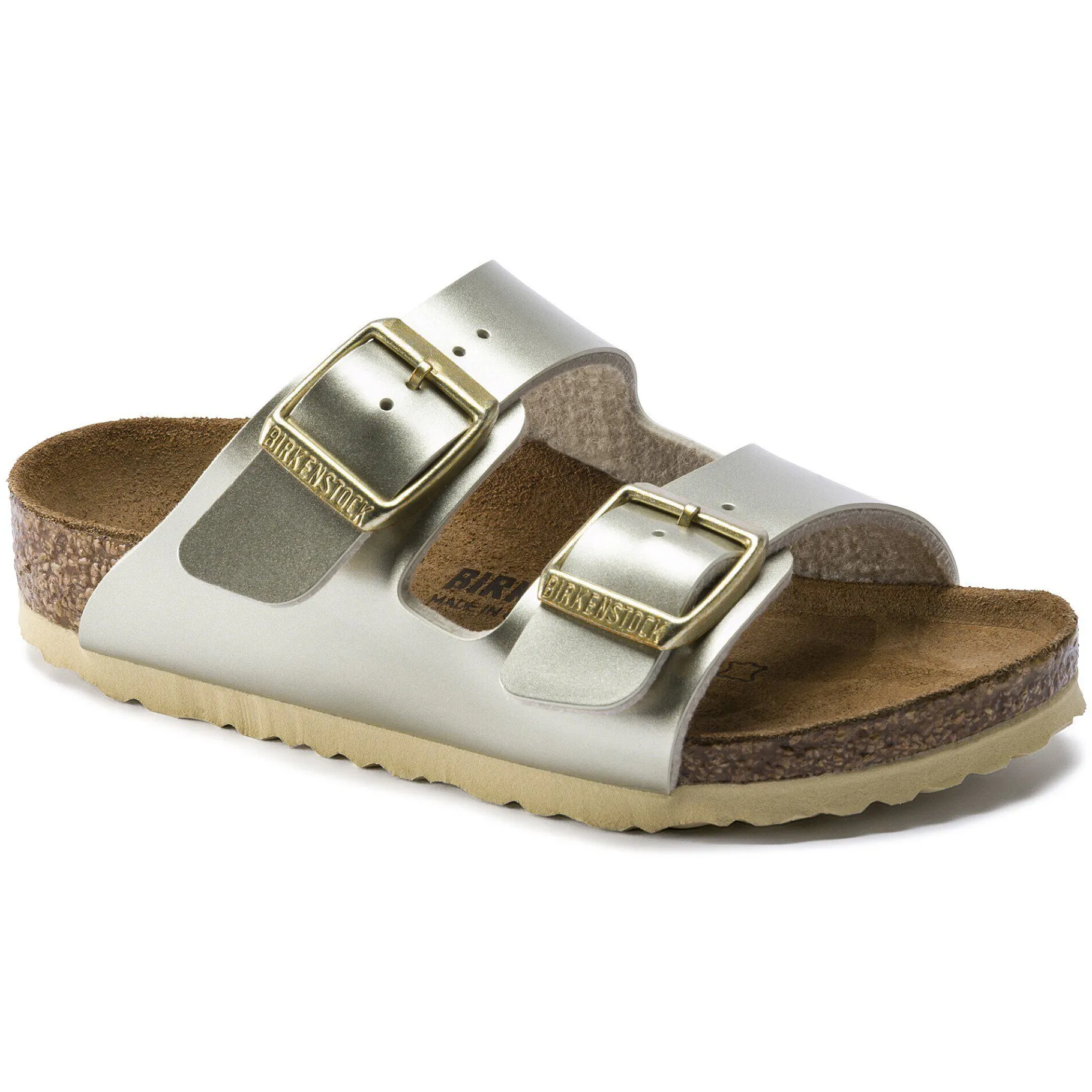 Sale Birkenstock Arizona Kids Electric Metallic Gold