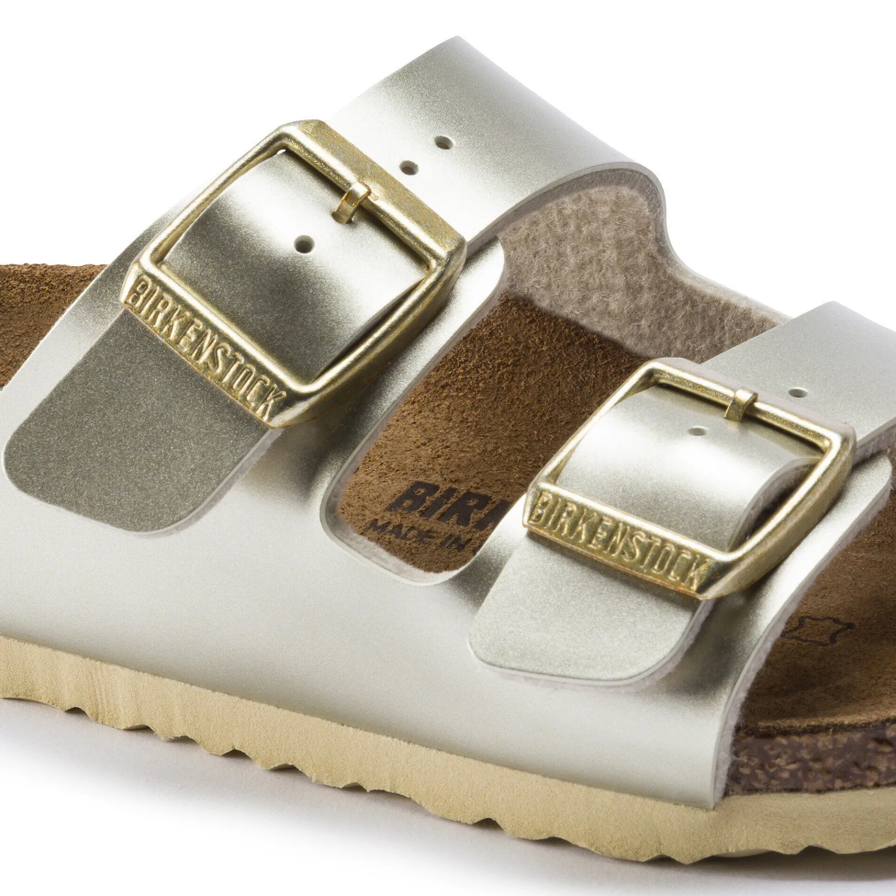 Sale Birkenstock Arizona Kids Electric Metallic Gold