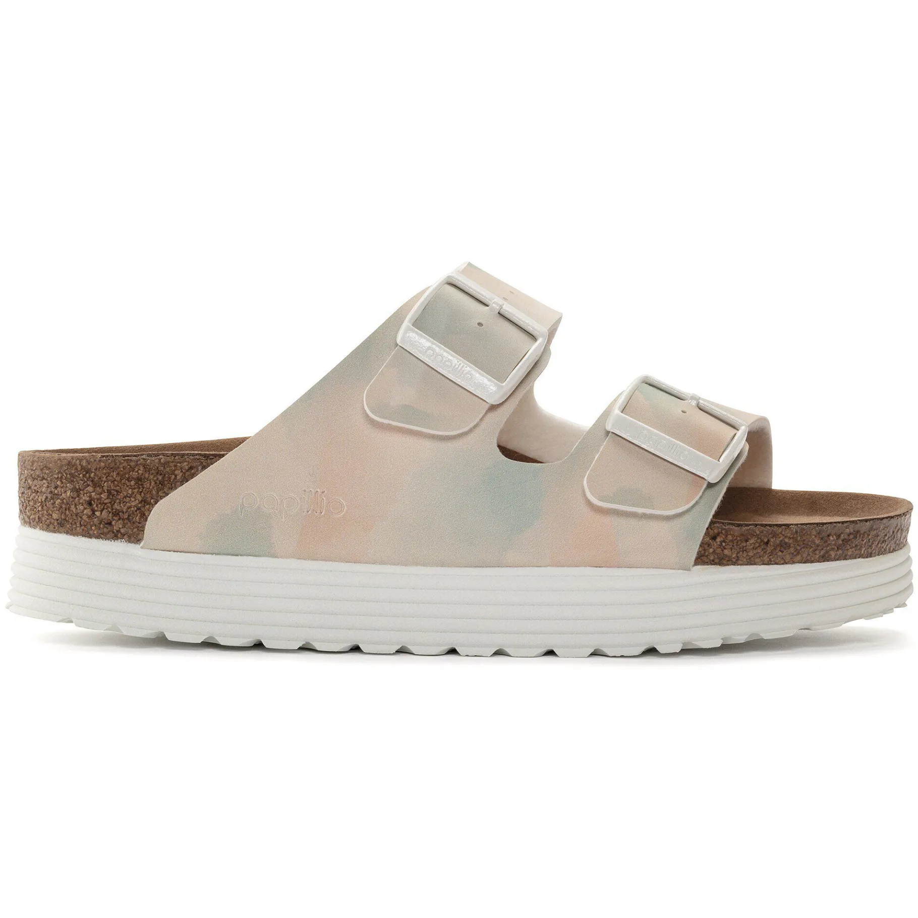 Cheap Birkenstock Arizona Platform Vegansk Watercolor Pink/Blue