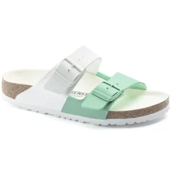Online Birkenstock Arizona Split White/Bold Jade