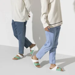 Online Birkenstock Arizona Split White/Bold Jade