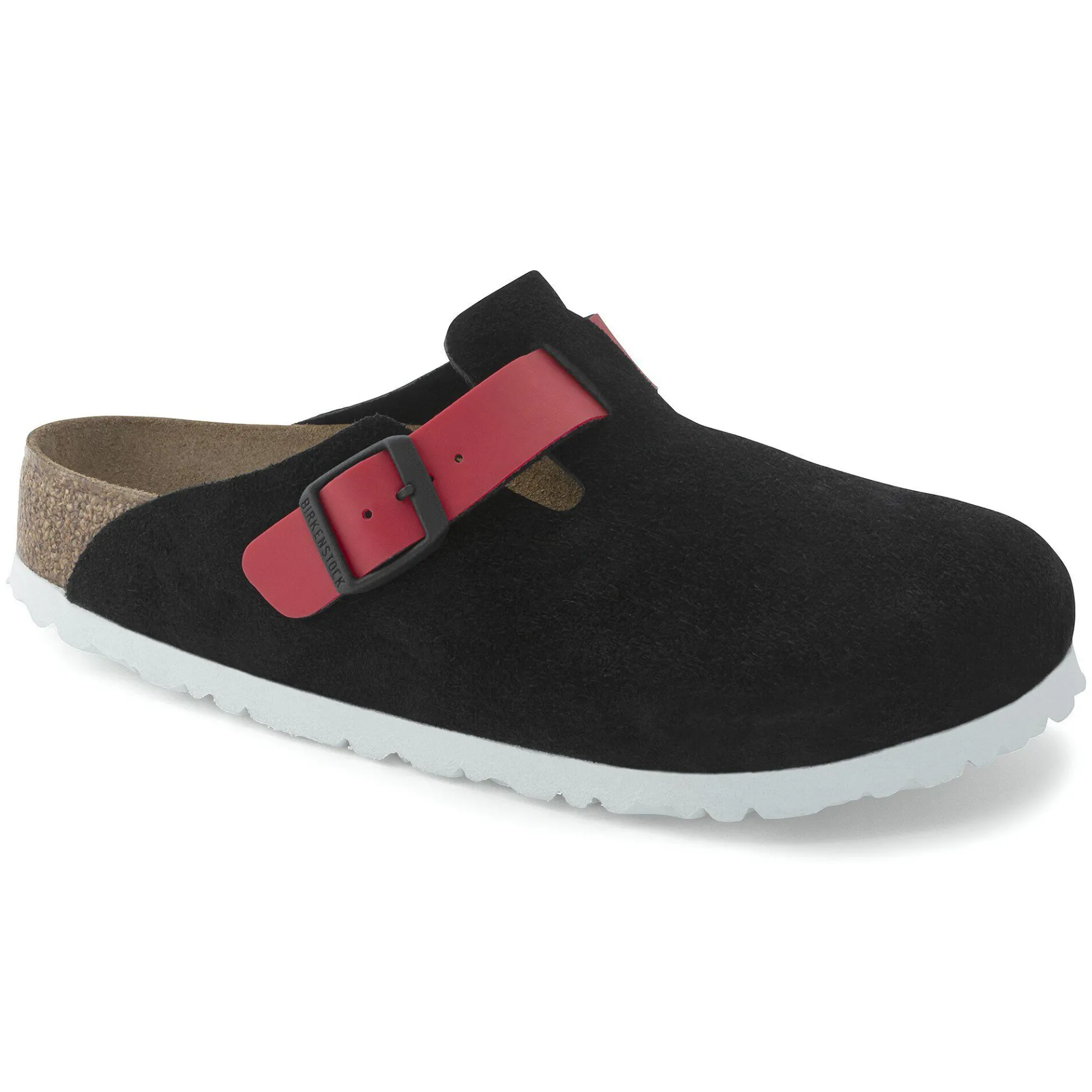 Fashion Birkenstock Boston Black / Active Red