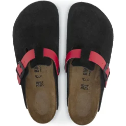 Fashion Birkenstock Boston Black / Active Red
