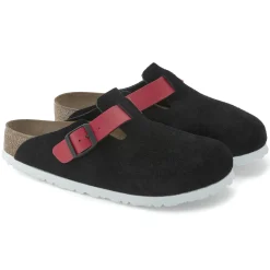 Fashion Birkenstock Boston Black / Active Red
