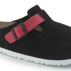 Fashion Birkenstock Boston Black / Active Red