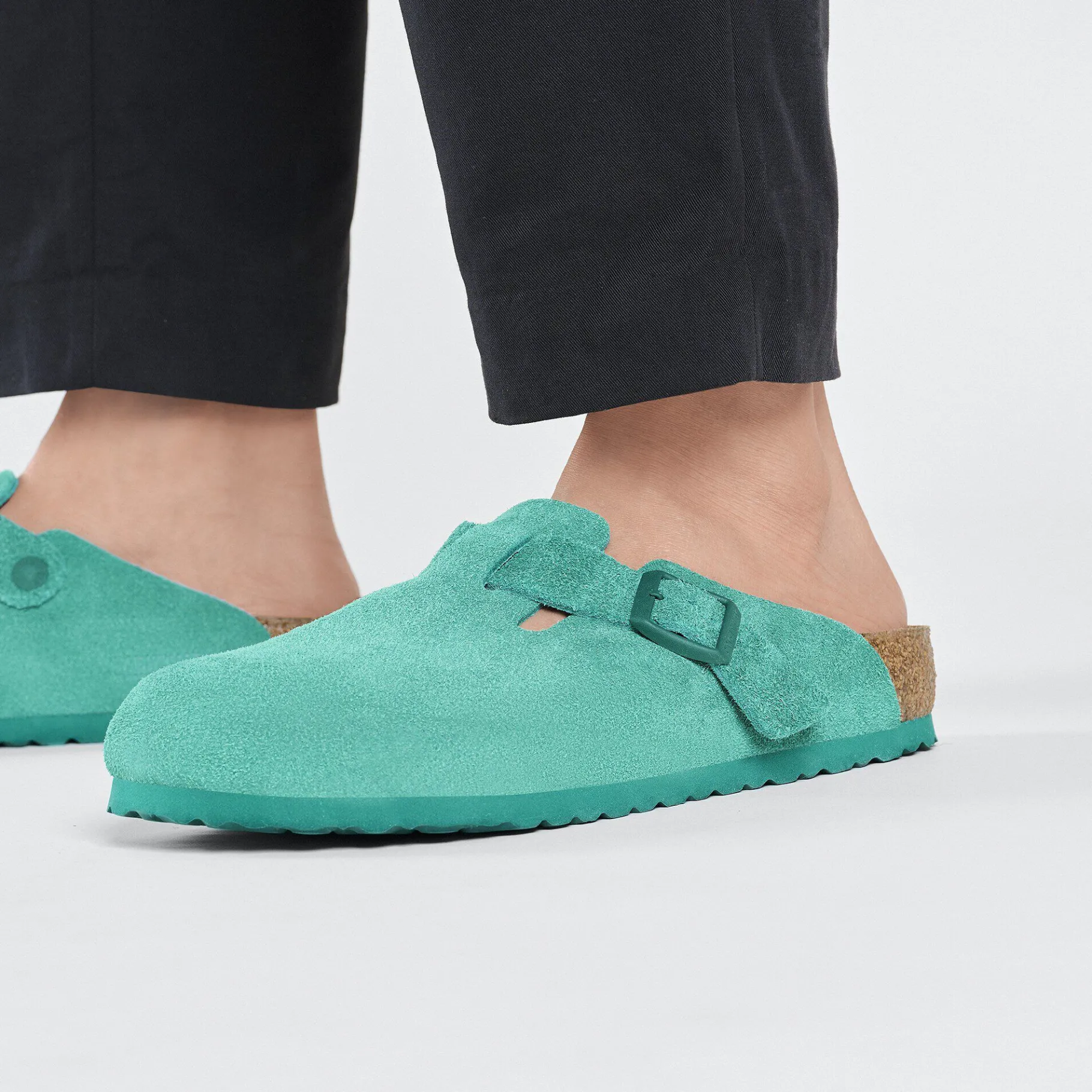 Clearance Birkenstock Boston Digital Green