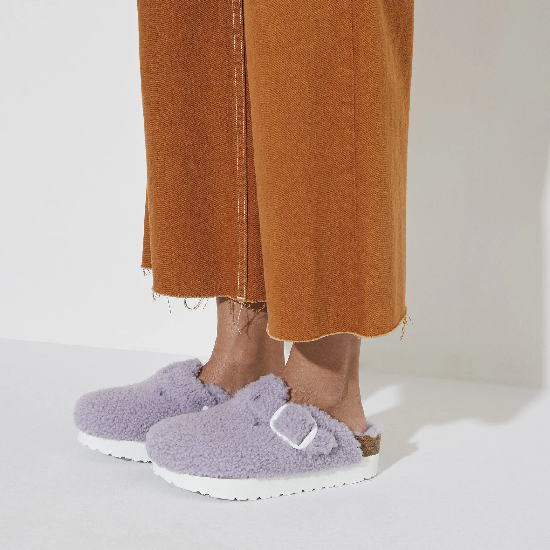 Online Birkenstock Boston Big Buckle Platform Purple Fog
