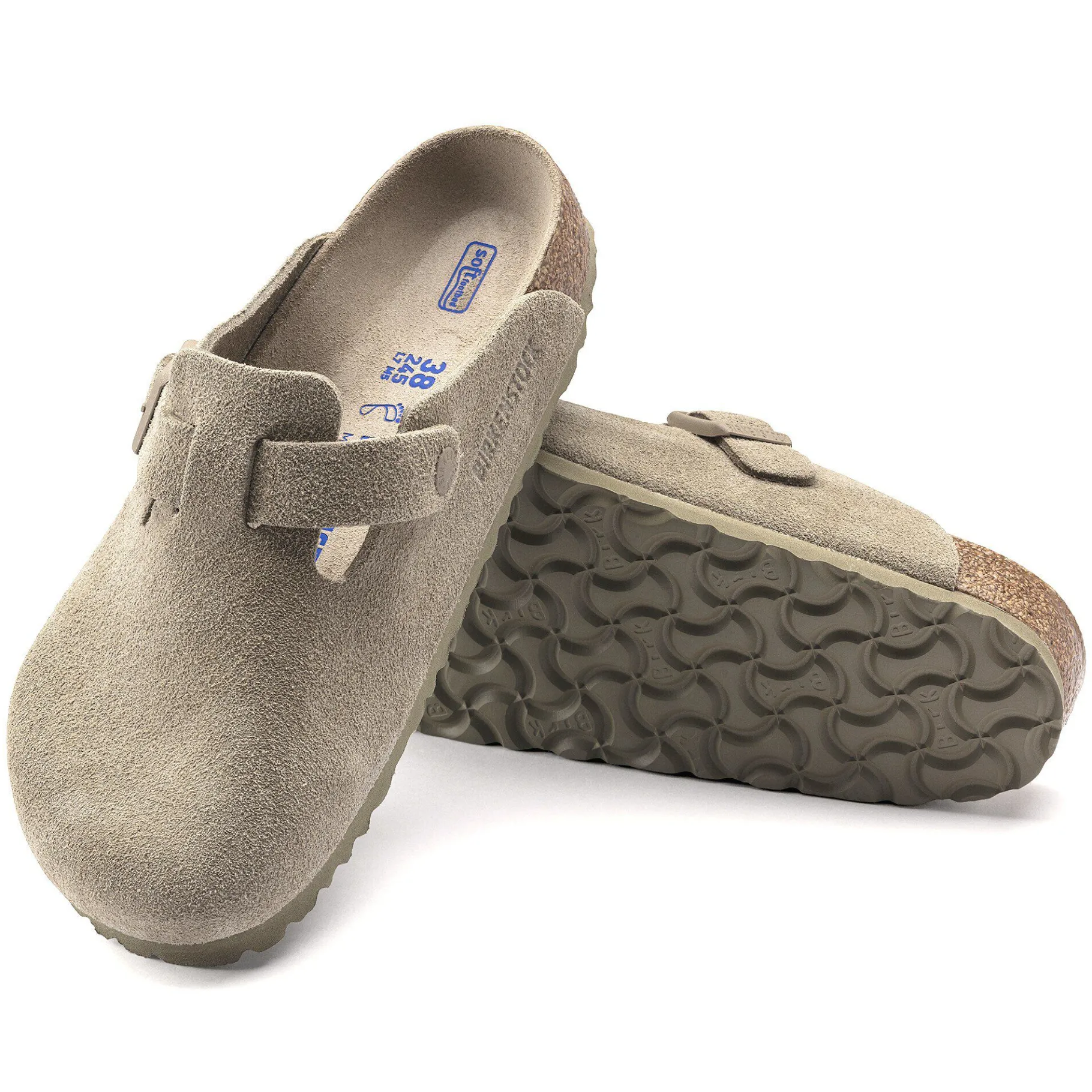Discount Birkenstock Boston Blod Fodseng Faded Khaki