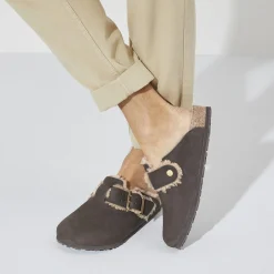 Shop Birkenstock Boston Bold Shearling Espresso