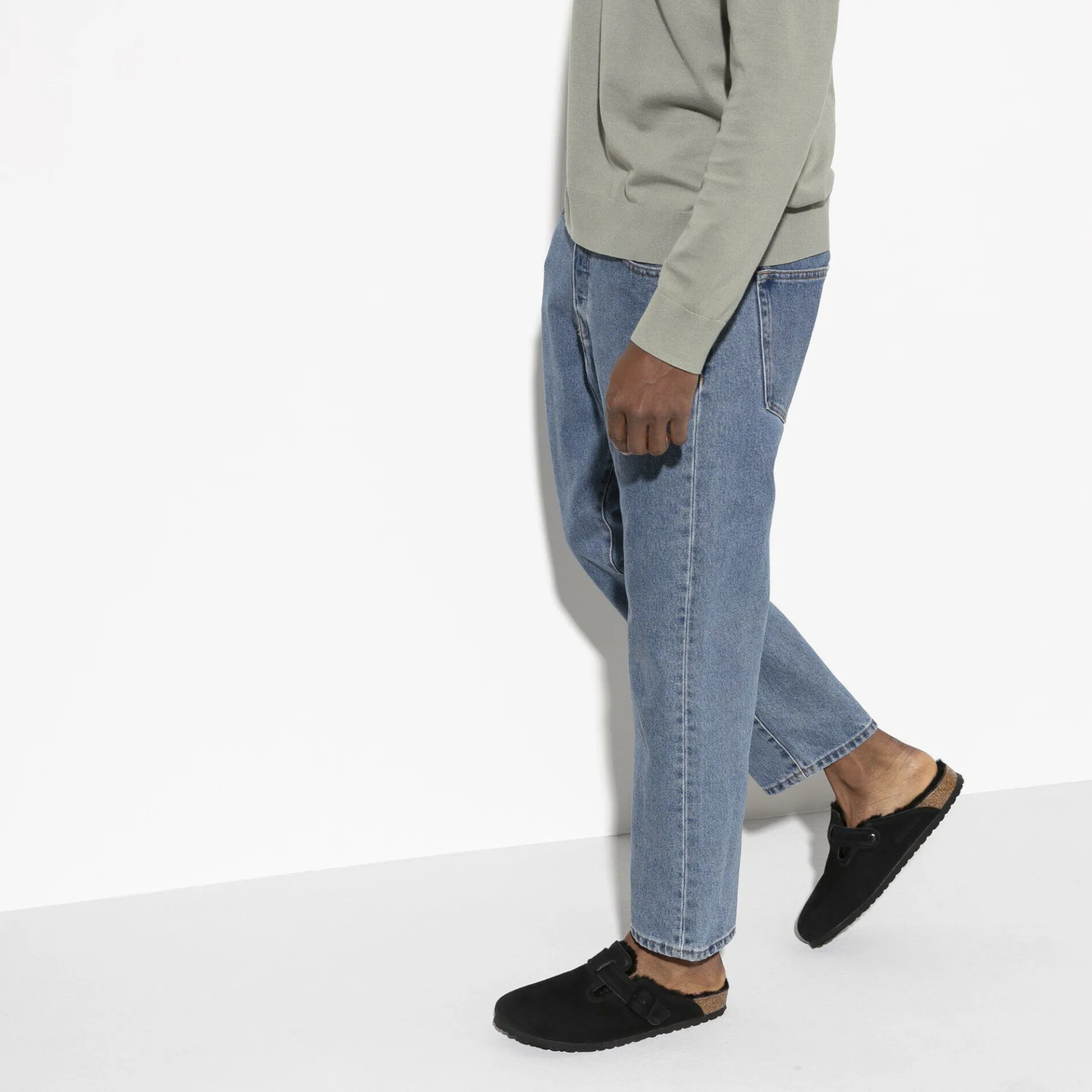 Sale Birkenstock Boston Lammeskind Black
