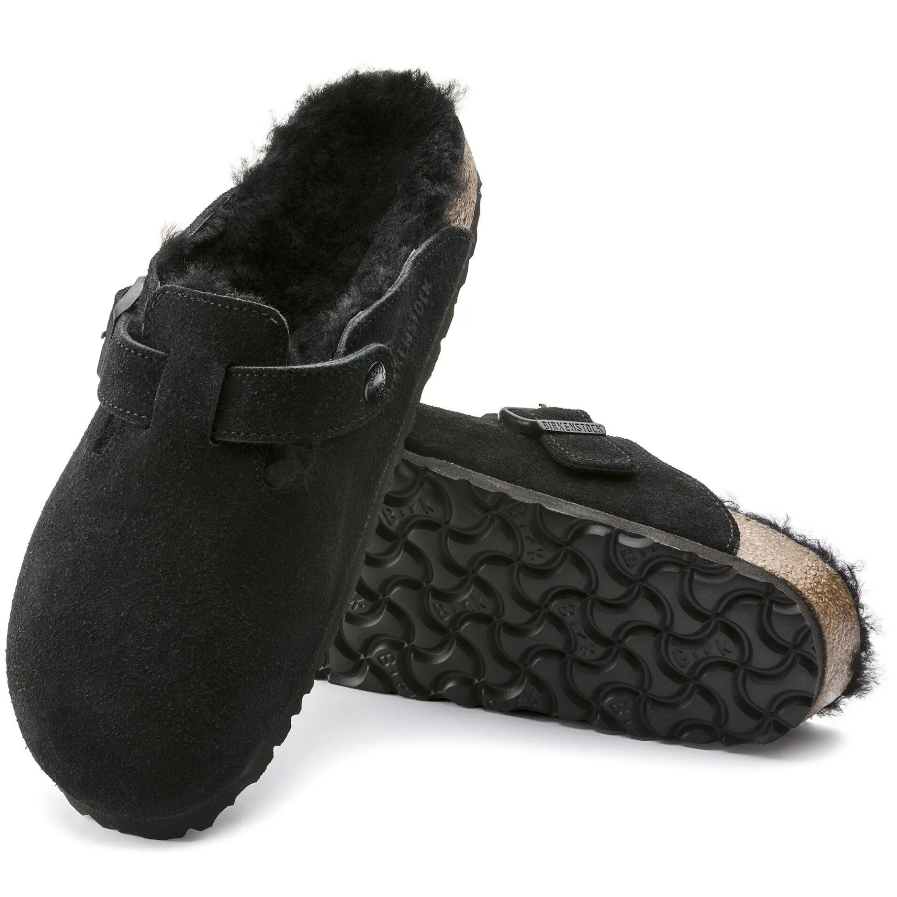 Sale Birkenstock Boston Lammeskind Black