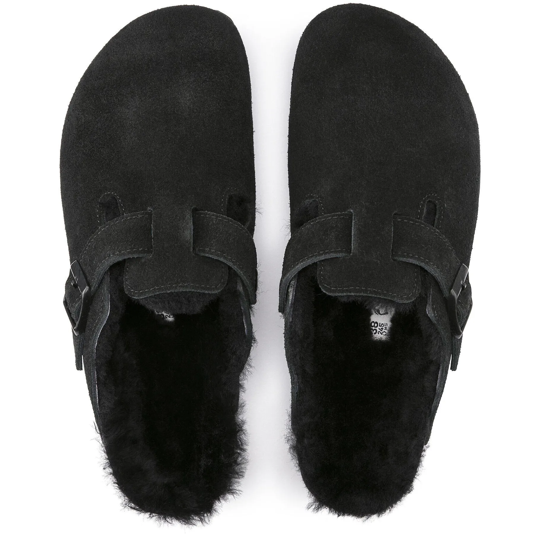Sale Birkenstock Boston Lammeskind Black