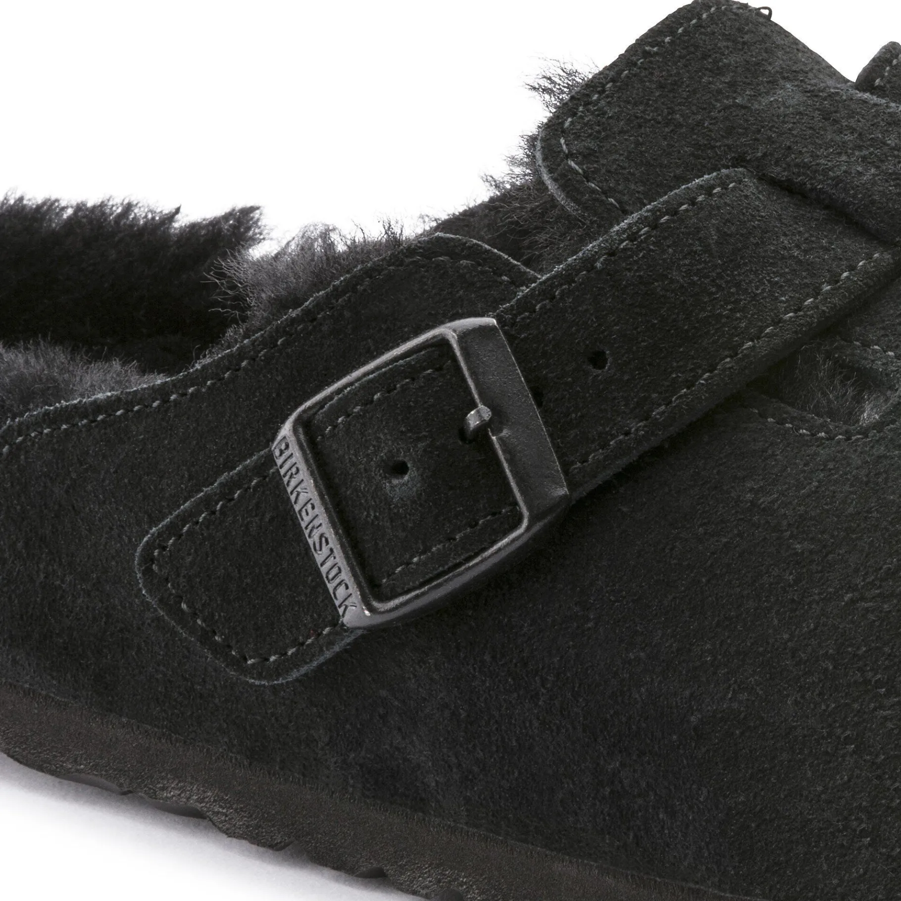 Sale Birkenstock Boston Lammeskind Black