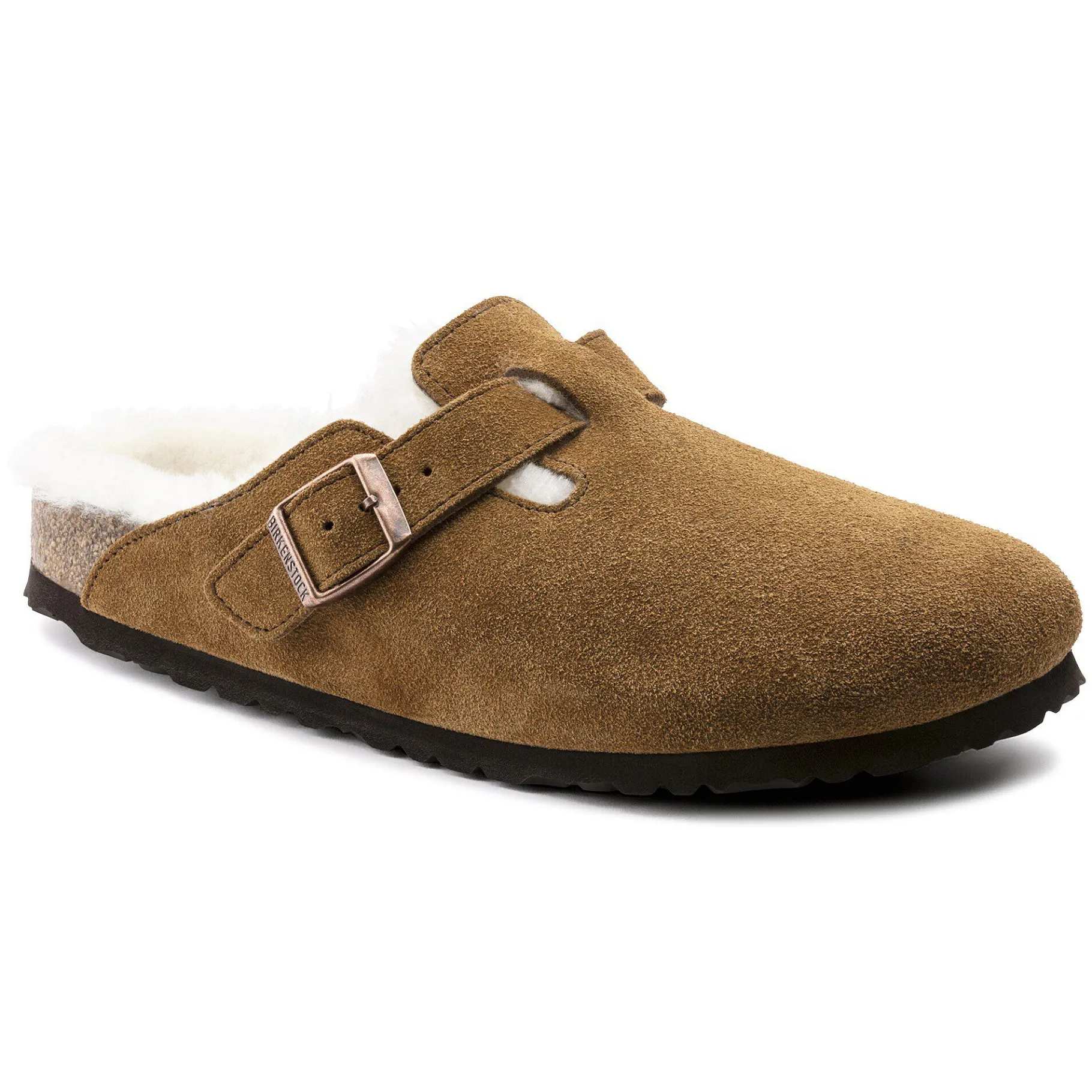 Store Birkenstock Boston Lammeskind Mink