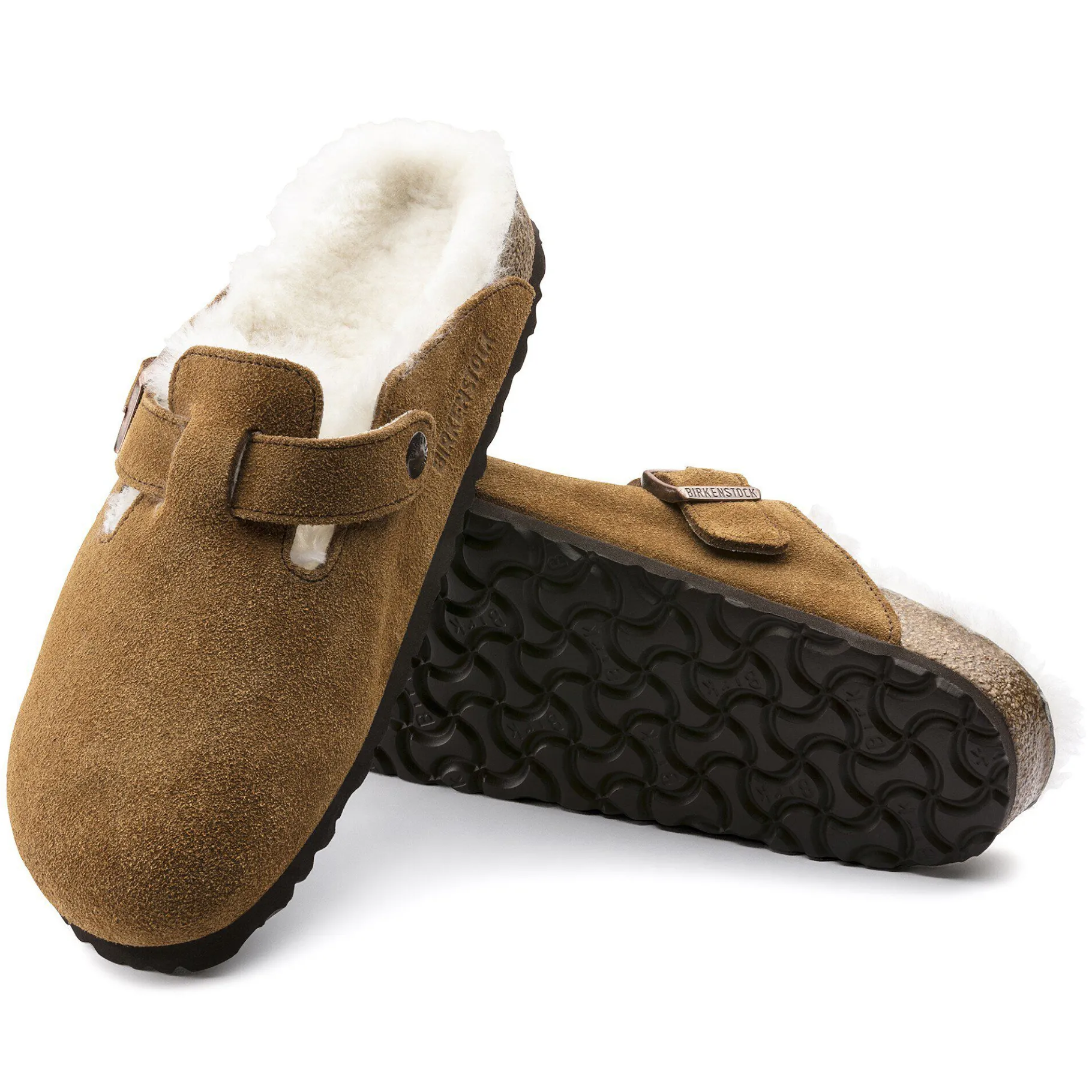 Store Birkenstock Boston Lammeskind Mink