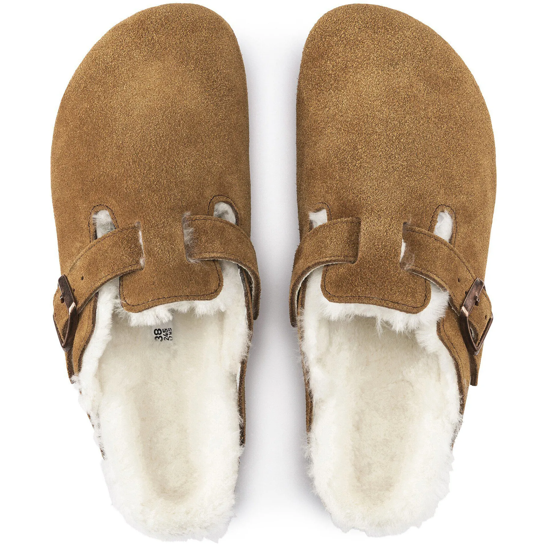 Store Birkenstock Boston Lammeskind Mink
