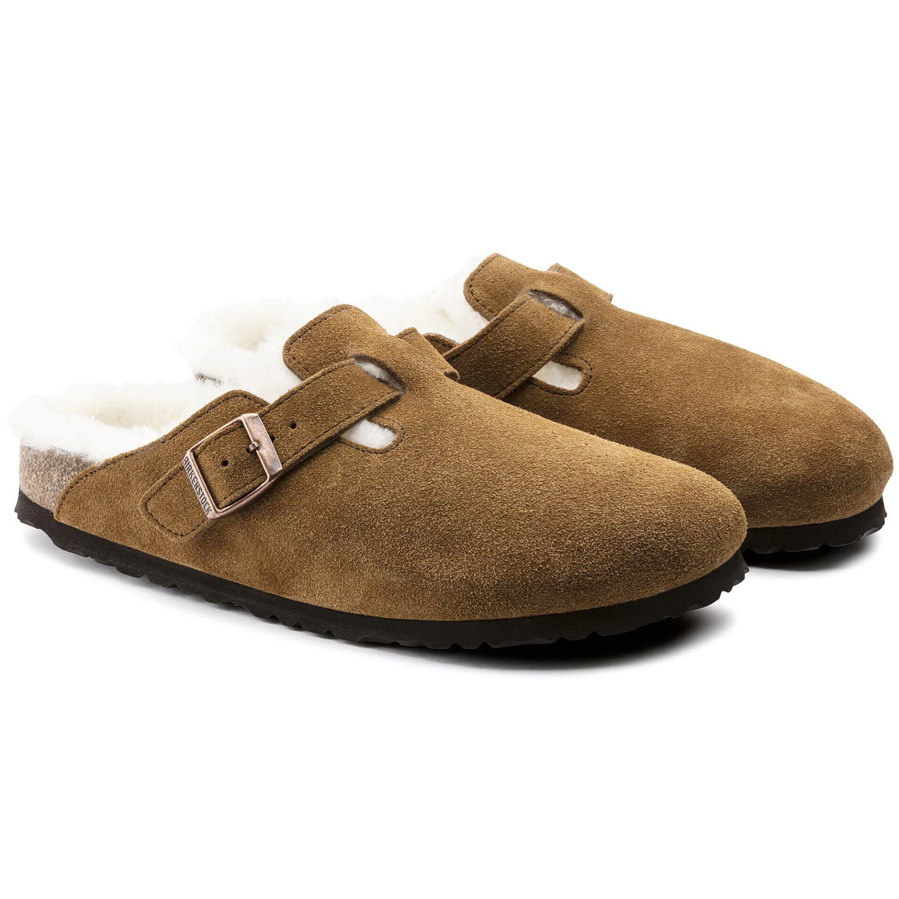 Store Birkenstock Boston Lammeskind Mink