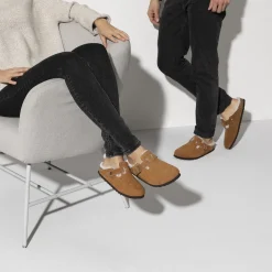 Store Birkenstock Boston Lammeskind Mink