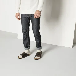 Online Birkenstock Cotton Slub Herrer Beige/White