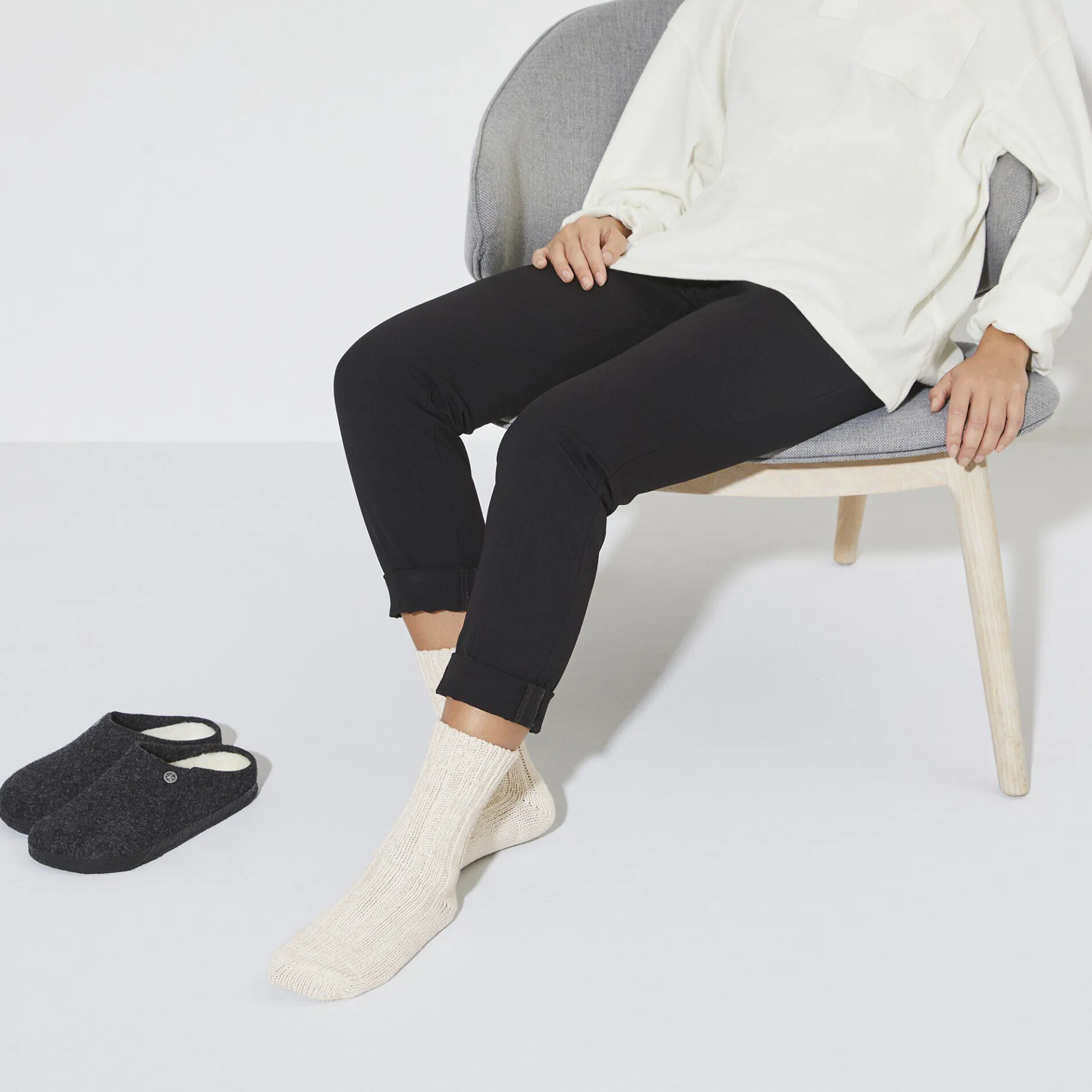 Outlet Birkenstock Cotton Twist Damer Off White