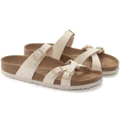 Shop Birkenstock Franca Vegan Canvas Eggshell