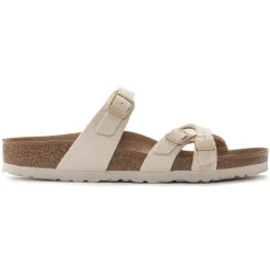 Shop Birkenstock Franca Vegan Canvas Eggshell