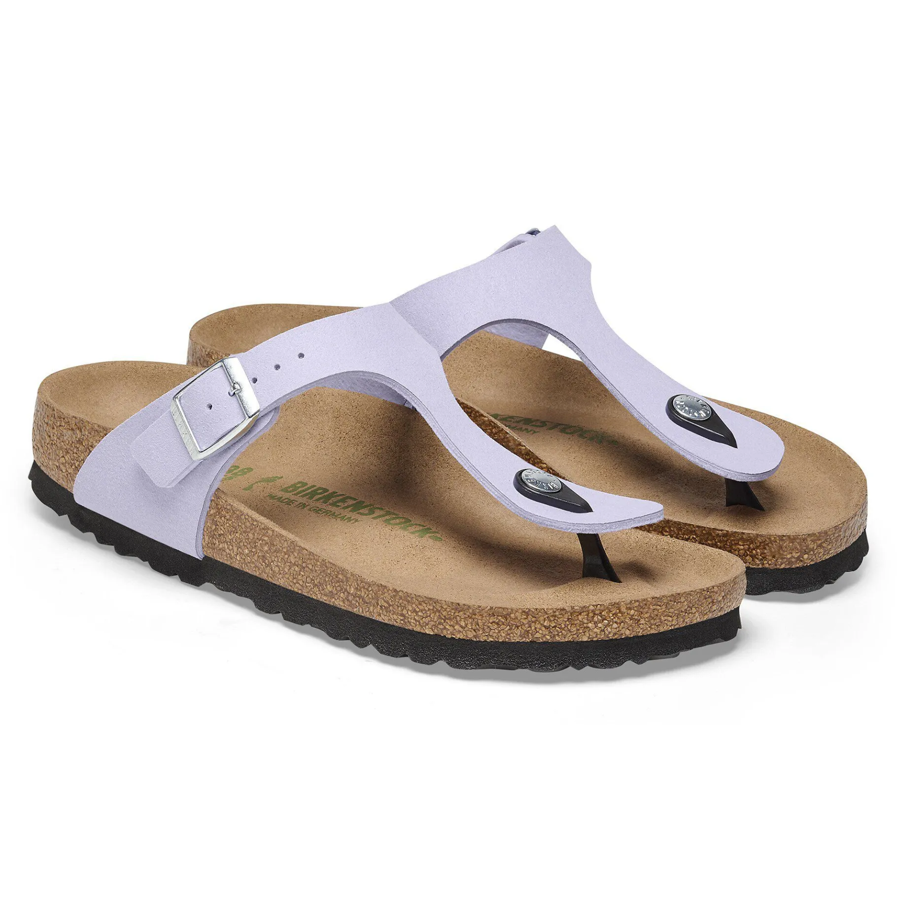 New Birkenstock Gizeh Soft Birki Vegan Purple Fog