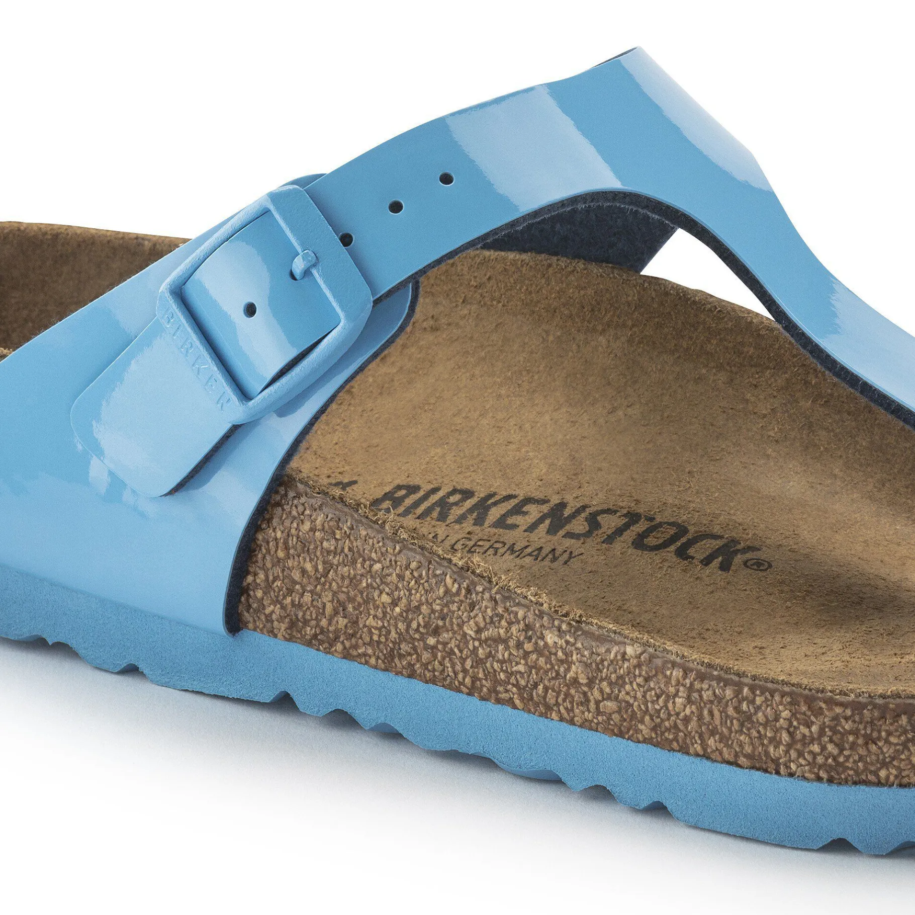 Clearance Birkenstock Gizeh Patent Sky Blue