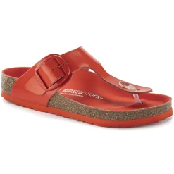 New Birkenstock Gizeh Big Buckle High Shine Tomato