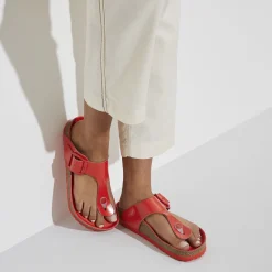 New Birkenstock Gizeh Big Buckle High Shine Tomato