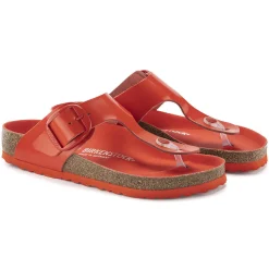 New Birkenstock Gizeh Big Buckle High Shine Tomato
