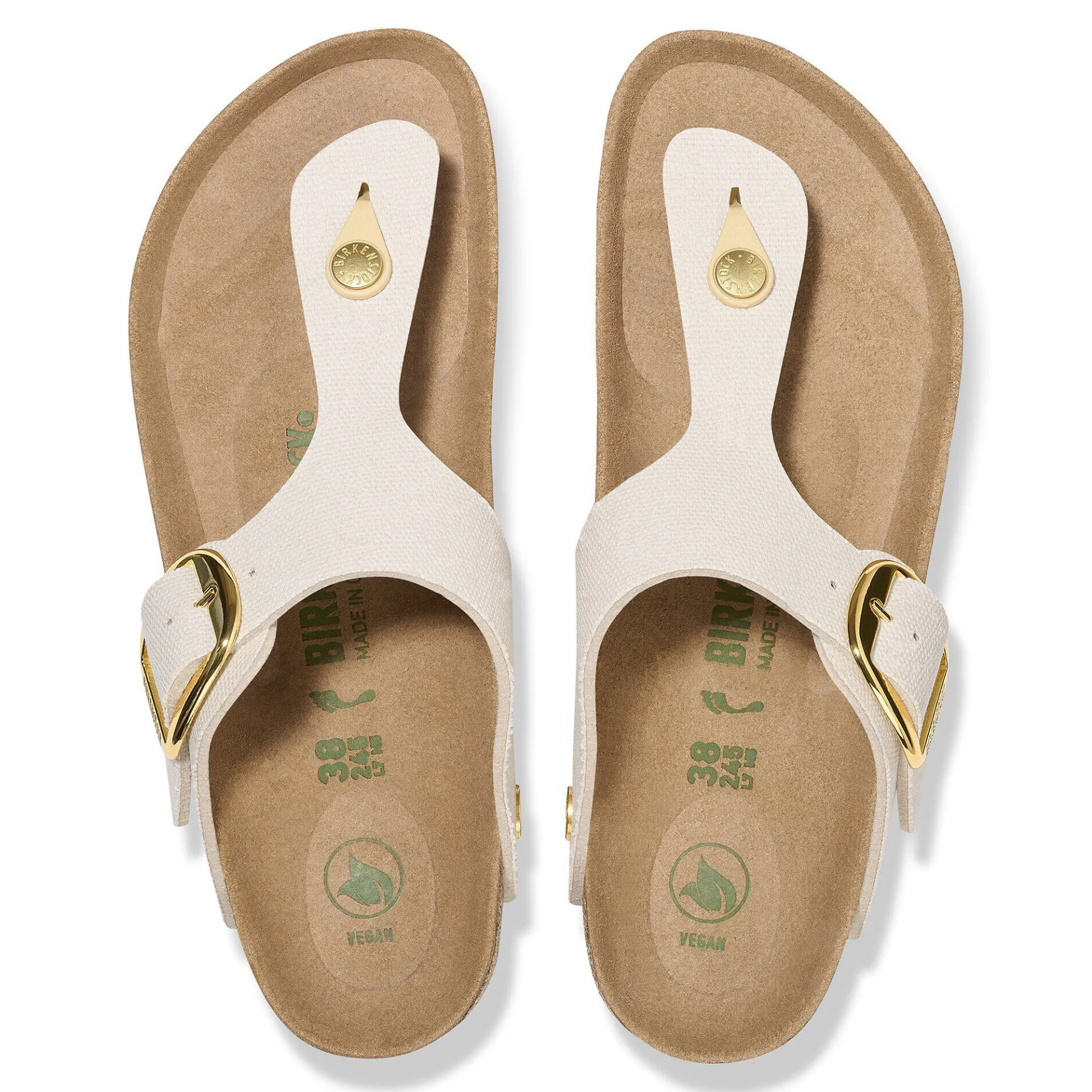 Best Sale Birkenstock Gizeh Big Buckle Rivet Logo Canvas Eggshell