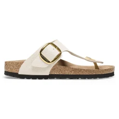 Best Sale Birkenstock Gizeh Big Buckle Rivet Logo Canvas Eggshell