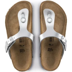 Fashion Birkenstock Gizeh Kids Electric Metallic Silver