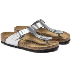 Fashion Birkenstock Gizeh Kids Electric Metallic Silver