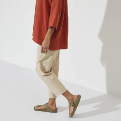 Shop Birkenstock Gizeh Vegan Big Buckle Faded Khaki