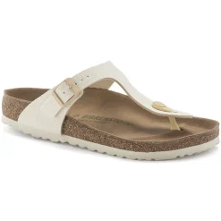 Outlet Birkenstock Gizeh Vegansk Canvas Eggshell