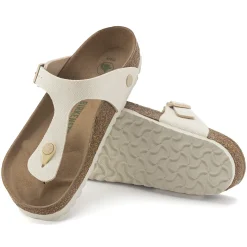 Outlet Birkenstock Gizeh Vegansk Canvas Eggshell