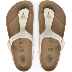 Outlet Birkenstock Gizeh Vegansk Canvas Eggshell